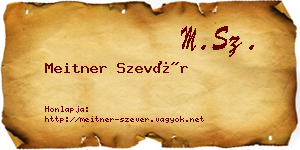 Meitner Szevér névjegykártya